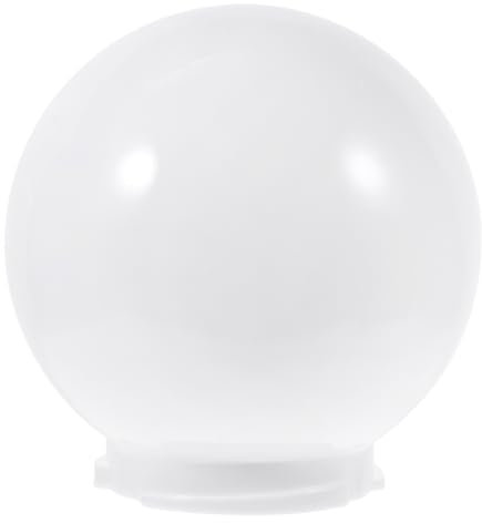 Baluue Globe Lampenschirm Ersatz Runde Kugel Lampenabdeckung Acryl Opal-Kugel-Lampenschirm Lampenpfosten für Deckenventilator-Lichtabdeckungen (D:15cm Loch:9.5cm)