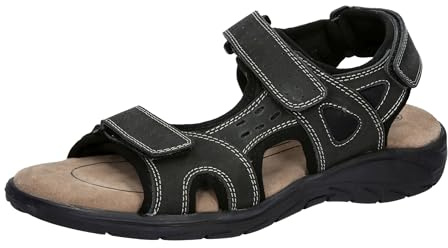 Lico Herren Walton V Sandale, Schwarz, 46 EU