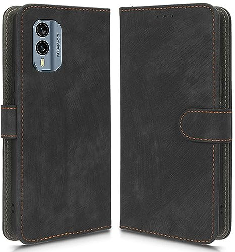 Funda Compatible con Nokia X30 5G, Bloqueo RFID Protectora de Cuero Magnética Tapa Abatible Carcasa
