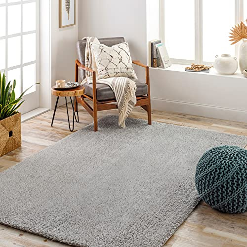 Livabliss Claire Shaggy Rug, Living Room, Bedroom – 200x275 cm, Light Grey