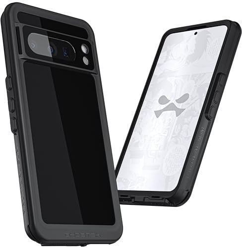 Ghostek Nautical Slim Google Pixel 8 Pro Waterproof Case - Built-in Screen Protector and Camera Protector, Compatible with Wireless Charging (6.7 Inch, Black)