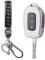 MEDZUK Schlüsselhülle Kompatibel mit Renault Twingo 3 2014-2023 2024 Autoschlüssel Hülle Schutz, Schlüsselgehäuse Zubehör mit Schlüsselanhänger (Silber)