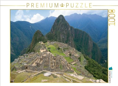 CALVENDO Puzzle Ruinenstadt Machu Picchu mit Blick zur Bergspitze des Huayna Picchu. | 1000 Teile Lege-Größe 64 x 48 cm Foto-Puzzle für glückliche Stunden