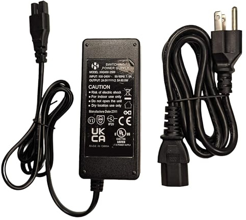 Miko OEM 24V AC Adapter Compatible with MMF-01C MMF-O1C MMF01C Belmint Shiatsu Foot Massager YOISHO, BEL-FM-01 BEL-FM-02 BELFOOTMAS 8538115 UL Listed, Replacement by Milestock