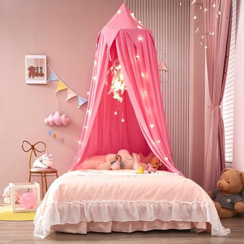 ZIQINPSQ Moskitoschutz Bett,Moskitonetz Doppelbett und Einzel Bett,Insektenschutz Faltbare Tragbares für Mädchen Zuhause, Garten, Balkon, Camping. (Rosa Farbe)