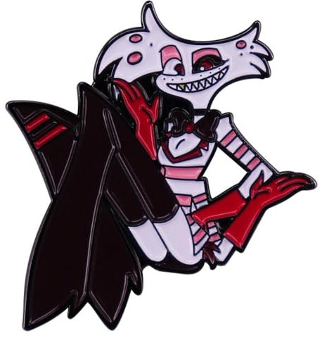 Hazbin Angel Hotel Anstecknadel Broche, Anime Angel Dust Abzeichen Zubehör Kleidung Rucksack Dekoration Metall Badge, Helluva Boss Pin