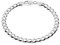 AKA Gioielli® - Pulsera 7mm Hombre Mujer Plata De Ley Esterlina 925 - Cadena de Eslabones Cubana - largo 23 cm