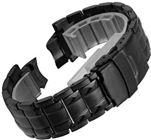 Bracelet de sangle de bande de montre en métal convient for Casio Fit for Edifice EFX-500D EFX500D EFX-500 Gandes de montre SmartWatch Inox(Schwarz)