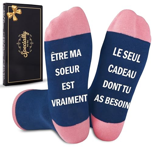Merclix Chaussettes Rigolotes Humour Femme 39 42 Idee Cadeau Femme Original Utile Cadeau Amie Maman Mamie Soeur Nounou Anniversaire Fete des Meres Saint Valentin Noel
