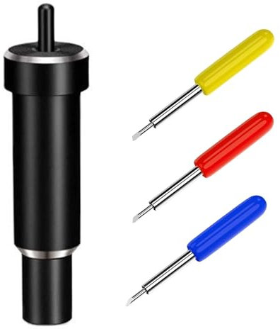 VZU Deep Cut Klinge mit Gehäuse für Cricut Explore 3, Maker, Maker 3, Air 2, Air, One, 45° Standard Blades, 30° Fine Point Blades und 60° Deep Cut Blades, Schwarz