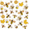 Yuanchu Armband Anhänger, Emaille Charms Gold 30 St 10 Stile Großhandel Bulk Schmuckherstellung Bienen Schmuck Selber Machen Set Schlüsselanhänger Coole Sachen Basteln Hochzeit Gänseblümchen Blumen