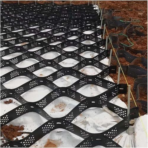 Griglie di Terra Geo-Cell, Griglia di Terra Geopaver, Griglie di Ghiaia A Nido d'Ape Pieghevoli, Permeabili, Tagliabili, Stabilizzatrici da 2 Pollici di Altezza(1x1m(3.3x3ft))