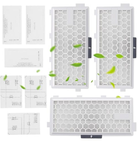 Laukowind 3 Filter für Miele S8340 filter, Compact C1 & C2, Complete C2 & C3, Filter für Miele Hepa Airclean 50, 3 HEPA filters with 3 Motor Protection Filter Und 3 Exhaust Filter, für S4000, & S8000