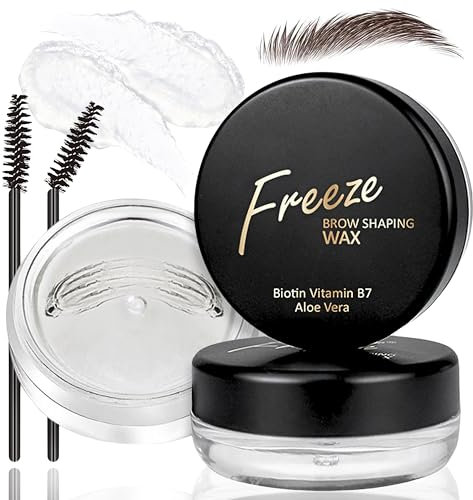 2 Stück Braue Wachs Gel Shaping Eyebrow Wax Shaping Soap Extra haltbares, Augenbrauen Gel, Transparent, definierend, fixierend, Styling Pomade Makeup Balm für Formende Definition (Schwarz, 2x)