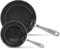 Cookersway Set de ollas antiadherentes, 20, 26 cm, sartenes antiadherentes de cerámica, sartenes para freír huevos, sin PTFE, PFOA, PFAs, seguro para horno y lavavajillas, gris ceniza.