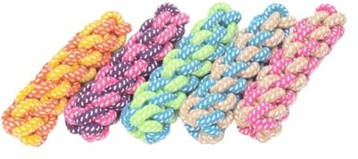 Pet Puppy Chew Toy with Cotton Knot Rope | Durable Hemp Rope Dog Toy for Teeth Cleaning, Puppy Teething & Dental Care Supplies(Random G)