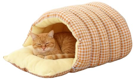 Cat Sleeping Bag, Warming Cuddly Bag for Sleeping Pets, Cosy Resting Place for Cats, for Winter, Indoor, Outdoor, Travel, Home, Bedroom, Living Room, Apartment, Garden, Balcony, Sleeping Area