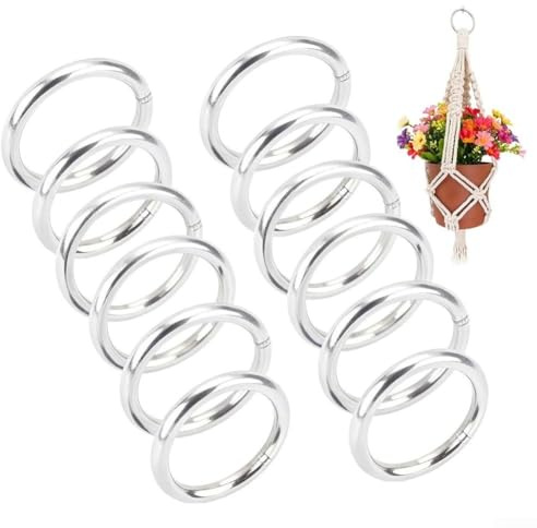 12 Stück 304 Edelstahl O-Ringe, 30 mm Außendurchmesser × 3 mm Dicke, Rostbeständig für Heimwerker, Hundeleinen, Gepäckgurte & Bastelprojekte