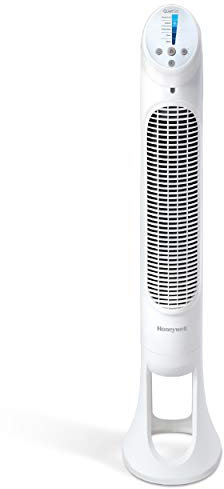 Quietset Whole Room Tower Fan, White, 5 Speed