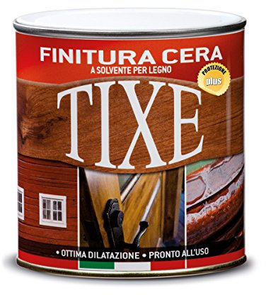 TIXE Finitura Cera per Legno a Solvente – Protezione e Lucentezza per Superfici in Legno, Castagno 750 ml
