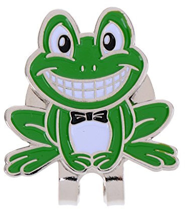 Gazechimp Golf Hut Clip Cap Clip mit Magnetischem Ballmarker, Golfball Magnet Marker, in verschiedenen lustiges Design - Frosch Design