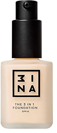 3INA MAKEUP - Vegan - The 3 in 1 Foundation 200 - Hell-Pink - Grundiert und kaschiert - Foundation mit mittlerer bis hoher Deckkraft - Langlebige Formel - SPF15 - Matte Finish - Cruelty Free