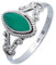 Ring 925 Silber Damen grünen Onyx Edelstein grün ausgefallen verspielt (MRG-123-14-(62))