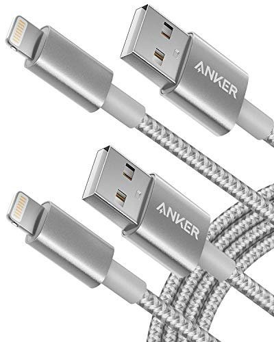 Anker iPhone Charger Cable, [2-Pack] 6ft Lightning Cable, Premium Nylon USB-A to Lightning Cable, MFi Certified iPhone Charger Cable for iPhone SE/Xs/XS Max/XR/X/8 Plus/7/6 Plus, iPad, and More.