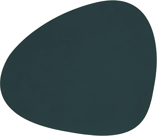 Lind DNA Tischset Curve L Recyceltes Leder Nupo Dunkelgrün, Maße: 37cm x 44cm, 981065