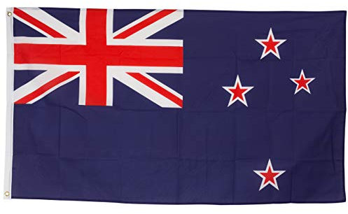 SCAMODA Bundes- und Länderflagge aus wetterfestem Material mit Metallösen, Outdoor Fahne & Flagge (Neuseeland) 150x90cm