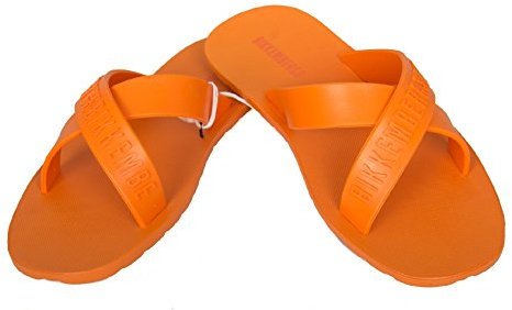Bikkembergs Ciabatte incrociate uomo mare o piscina ciabatta beachwear articolo B6A8027, 8822 Aragosta arancio, 44