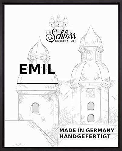 Schloss BILDERRAHMEN Emil 40x120 cm, Schattenfugenrahmen Dekor Schwarz