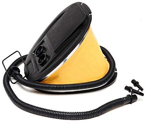 Fußpumpe Luft Schritt Pumpe Presse Typ Balg Fuß Inflator für Camping Spielzeug Bett Matratze Gelb (3L)