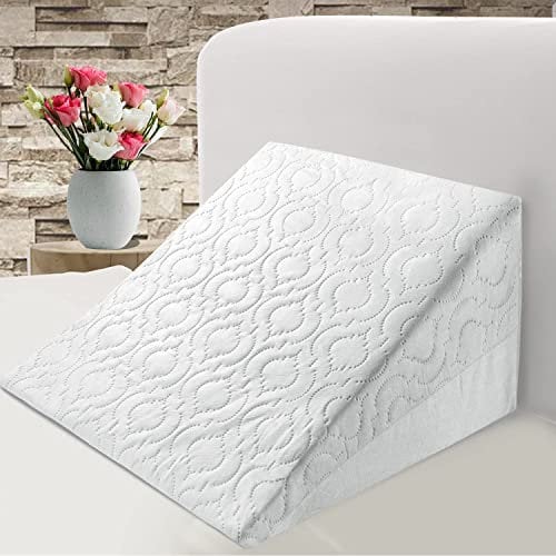 Pinkfairy Orthopedic Bed Wedge Pillow for Back Support & Acid Reflux Relief – 51x46x28cm, Ideal for Pressure Relief, Relaxation, Sitting, and Reading