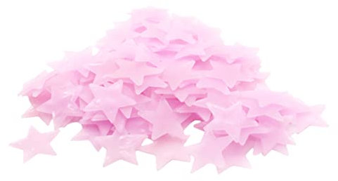 200 Stück Leuchtende Sterne, Wandaufkleber, rosa für Zuhause, Wand, Decke, leuchtet im Dunkeln, für Kinderzimmer, Baby, Kinderzimmer