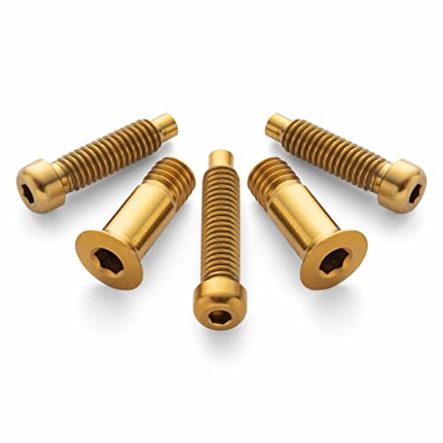 Terske Goldfarbenes Titanschrauben-Set für Shimano XTR/XT/SLX/Deore Schaltwerke und Riemenscheiben-Räder