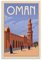 Vintage City Poster Oman Tourist Attraction Poster Dekorative Malerei Leinwand Wandposter und Kunstdruck Moderne Familie Schlafzimmer Dekor Poster 20 x 30 cm