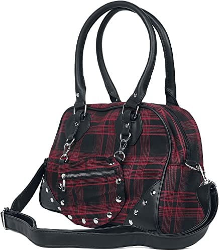 Banned Alternative Warren Plaid Frauen Handtasche schwarz/rot Baumwolle, Polyurethan Gothic, Rockwear