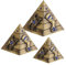Mein HERZ Metallstatue,3 Stück Ägyptisch Pyramiden Modell,Vintage Pyramide Ornament,Metall Ägyptische Pyramide Modell Figur Statue für Büro, Wohnkultur, Jubiläum,Geschenk Deko (S/M/L)