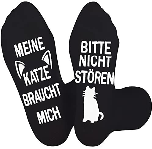 Jeasona Katzensocken Damen 39-42 Baumwolle mit Noppen Kleines Geschenk für Katzenliebhaber Katzen Geschenke für Frauen Geschenk Katzenliebhaber Katzen Geschenk Katzen Geschenk Idee