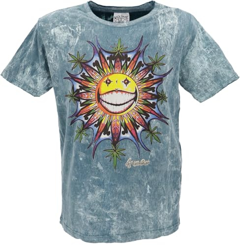 GURU SHOP No Time T-Shirt - Happy Sun/Petrol, Herren, Size:L