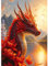 AIRDEA DIY Drache Diamond Painting Set Erwachsene Kinder, Tier Diamant Painting Bilder 5D Diamant Kunst Sonnenuntergang Diamant Malerei Set Cross Stickerei Malerei Kits für Heimdekor 30x40 cm