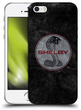 Head Case Designs Offizielle Shelby Schwarz Im Used Look Logos Soft Gel Handyhülle Hülle kompatibel mit Apple iPhone 5 / iPhone 5s / iPhone SE 2016