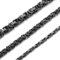 RWQIAN Herren Königskette Kette Schwarz 55CM Männer Wikinger Halskette Byzantinische Plattenkette Edelstahl 4mm