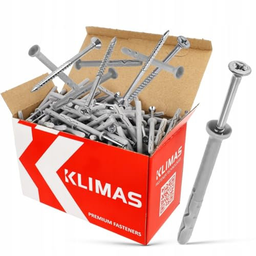 Lot de 10 chevilles à frapper en nylon à tête fraisée prémontées (10 x 120-50 pièces)