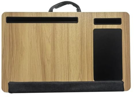 Phane Bandeja Soporte Portátil Sofá y Cama, Cojín Ergonómico para Ordenador, Bandeja Portátil y Funcional, Escritorio Portátil Reposamuñecas, Bandeja Acolchada Regazo para Portátil MAX 17 55x35cm