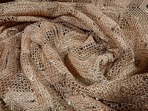 Couture Bouclé Strickstoff für Kleider, mit Pailletten, Meterware – Chevron – Nude