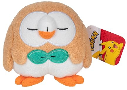 Pokémon Sleeping Plush Rowlet W3, 12 cm