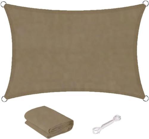 Telo ombreggiante per patio impermeabile, tessuto resistente blocco UV facile da installare, vela ombreggiante rettangolare personalizzata disponibile per strutture e attività all'aperto,Mar