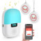 Shinmax Pulsante di Chiamata di Emergenza per Anziani Tuya WiFi Smart SOS Allarme Cercapersone per Anziani Allarmi Musicali e Luminosi Salvavita Anziani Pulsante Impermeabile Facile da Usare